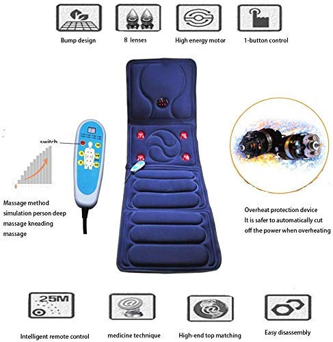 Multi-Función De Masaje Shiatsu Mat, De Cuerpo Entero Colchón De Masaje, con Calor Eléctrico Mat Masaje para Silla De Amortiguador De La Manta para Corporal Calmante