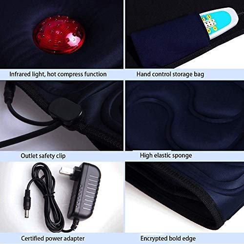 Multi-Función De Masaje Shiatsu Mat, De Cuerpo Entero Colchón De Masaje, con Calor Eléctrico Mat Masaje para Silla De Amortiguador De La Manta para Corporal Calmante