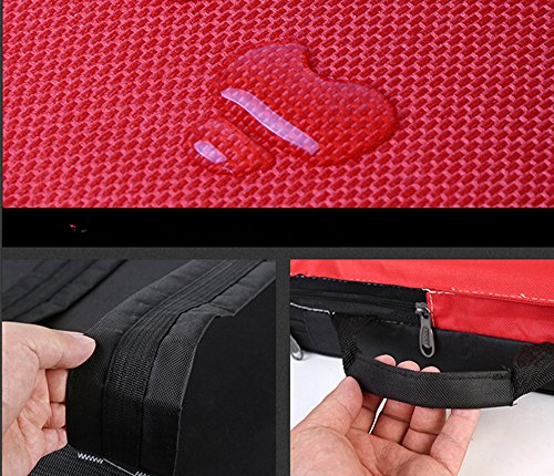 Multifunción bolsas de bocetos, A2/4K tablero de dibujo bolsa impermeable portátil arte mochila Splice rejilla patrón,Mochila/cartera para portafolio de artista (Red roja)