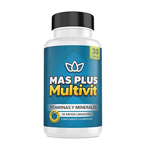 Multivitaminas y minerales| Vitaminas para el cansancio | Vitaminas A, B, C, D y E + Hierro + Magnesio | Multivitamínico| Ayuda a tus defensas | Mayor Energía y Vitalidad| 60 cápsulas
