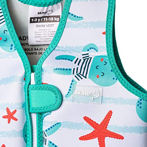 MUNDO PETIT - Chaleco Flotador de Ayuda a la flotabilidad Aprendizaje de la natación, para niños de 10 a 15 kg.(Pulpitos)