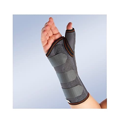 Muñequera semirrigida inmovilizadora larga con ferula de pulgar derecho. Mfp-d81 t/3