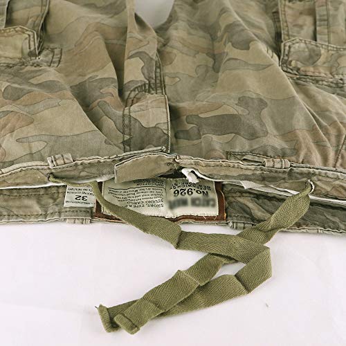 Muscle Alive Hombres Cargo Shorts Vintage Deportes Cámping Excursionismo Camuflaje Pantalones Cortos Algodón Camuflaje Oscuro 36