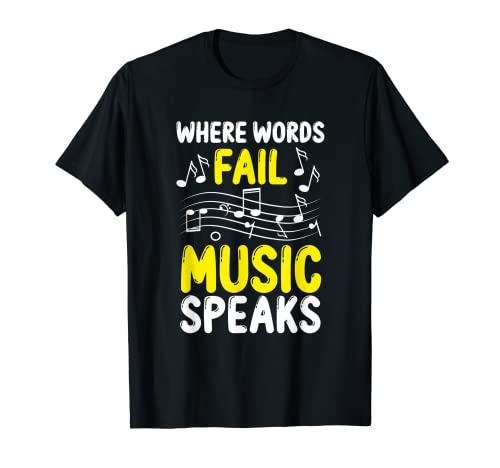 Música Terapeuta Apreciación Palabras Fallar Música Habla Camiseta