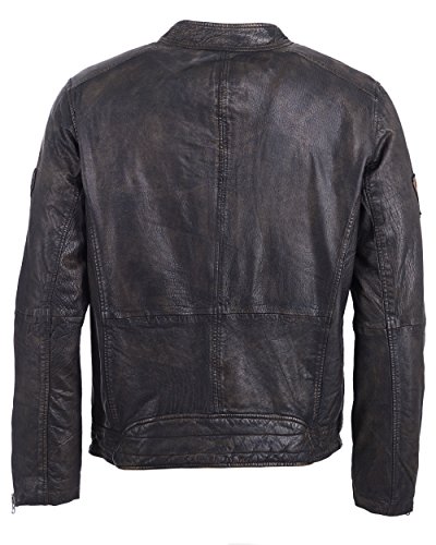 Mustang - Chaqueta - Biker - cuello mao - para hombre marrón oscuro L