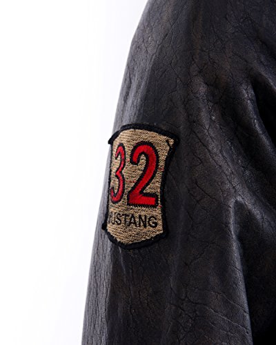 Mustang - Chaqueta - Biker - cuello mao - para hombre marrón oscuro L