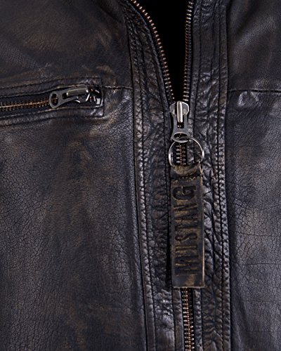 Mustang - Chaqueta - Biker - cuello mao - para hombre marrón oscuro L