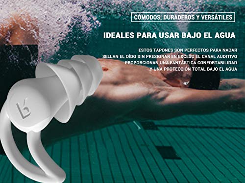 MUTE EARPLUGS. Tapones de oidos reutilizables diseñados para cancelar el ruido y así poder dormir mejor. También son impermeables y perfectos para el baño y la piscina.
