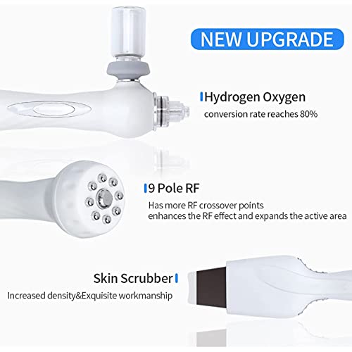 MXCYSJX Máquina de Belleza para el Cuidado de la Piel con hidrógeno y oxígeno, 6 en 1, Multifuncional, aspiradora, Limpieza Facial, rociador Facial con Chorro de Agua y oxígeno