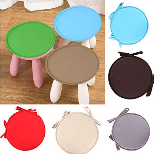 MZY1188 Cojines de Silla con Lazos Almohadillas de Asiento,Cojines de Silla de Comedor, Cojines Redondos Antideslizantes extraíbles Lavables Asiento para jardín Patio Cocina Oficina