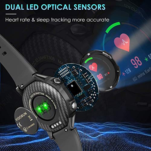 Naack Bluetooth Smart Watch Pantalla táctil IP68 Impermeable Frecuencia cardíaca Monitoreo de la presión Arterial Salud Deportes Fitness Rastreador Pulsera de Actividad Compatible con iOS y Android