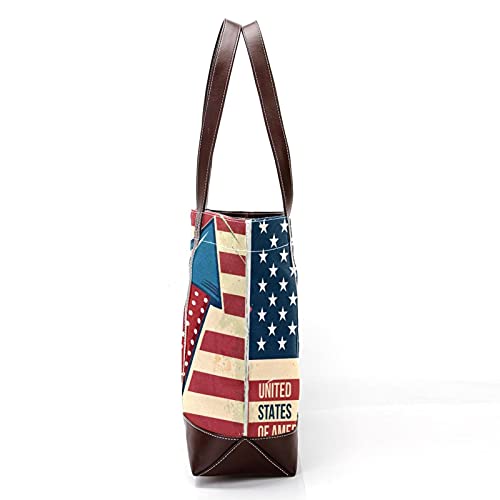 NaiiaN Bolsos de hombro 4 de julio Día de la dependencia estadounidense Correa liviana para madres Mujeres Niñas Señoras Estudiante Monedero Bolso de compras Bolsos