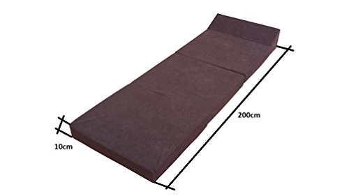 Natalia Spzoo Colchón Plegable Cama de Invitados colchón de Espuma 200x70 cm FM (Marrón)