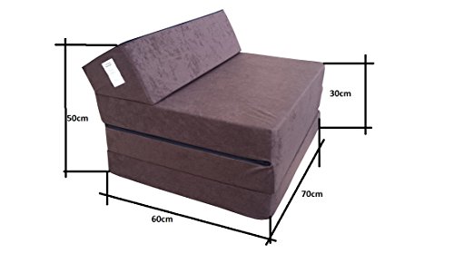 Natalia Spzoo Colchón Plegable Cama de Invitados colchón de Espuma 200x70 cm FM (Marrón)