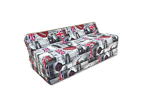 Natalia Spzoo Colchón plegable cama de invitados forma de sillón sofá de espuma 200 x 120 cm (London)