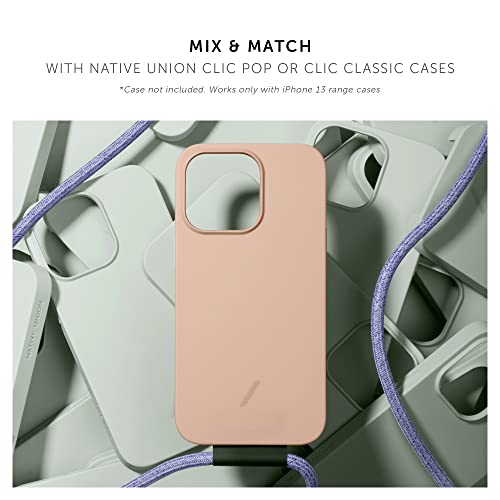 Native Union Bandolera – Bandolera Ajustable y Desmontable – Fabricada con Poliéster Reciclado rPET - Sólo para los Native Union Clic Classic y Clic Pop para iPhone 13, Pro & Pro MAX (Slate)