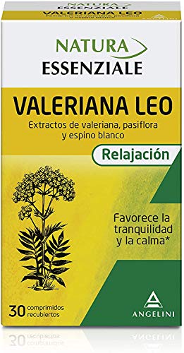 NATURA ESSENZIALE Valeriana Leo - 30 comprimidos - Favorece la tranquilidad y la calma - Complemento alimenticio con extractos de valeriana, pasiflora y espino blanco. A partir de 12 años.