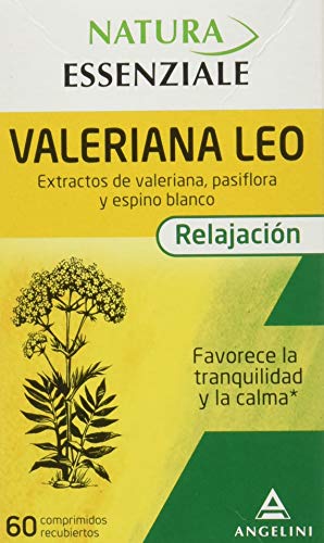 NATURA ESSENZIALE Valeriana Leo - 60 comprimidos - Favorece la tranquilidad y la calma - Complemento alimenticio con extractos de valeriana, pasiflora y espino blanco. A partir de 12 años.