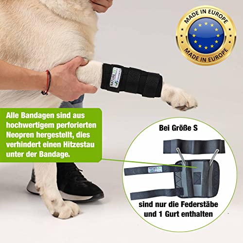 NATURE PET Vendaje Premium para la articulación carpometacarpiana de Perros/Vendaje para la articulación carpiana de Perros/Vendaje para Las extremidades Delanteras - Gris - XL