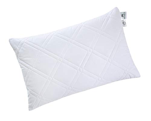 NATURECA - Almohada de espelta con cojín de trigo sarraceno 2 en 1, cáscaras de trigo sarraceno y espelta natural, cojín con funda lavable de algodón, cojín cervical 40 x 60 cm