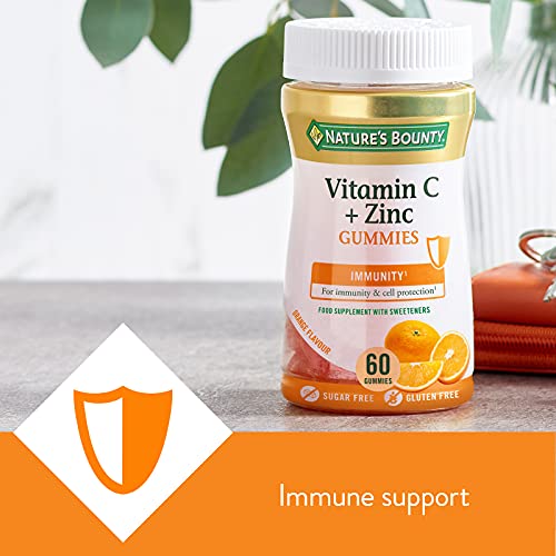 Nature's Bounty | Vitamina C y Zinc Gummies | 60 Gominolas