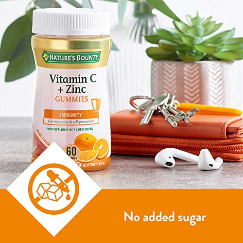 Nature's Bounty | Vitamina C y Zinc Gummies | 60 Gominolas