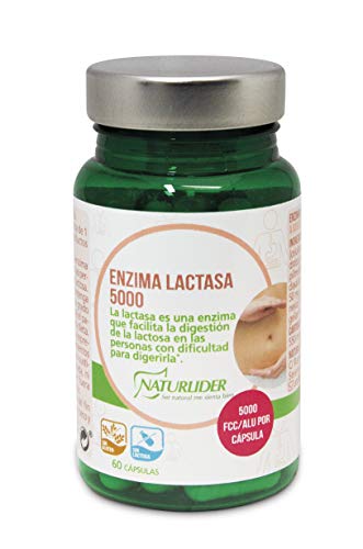 NATURLIDER Enzima Lactasa 5000 Fcc, 60 Unidades, 330 g