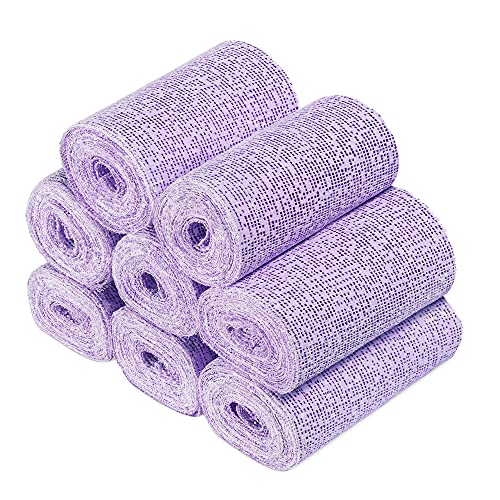 Navaris Vendas de yeso - 8x Venda de escayola para modelado - Vendaje para hacer moldes del cuerpo arte creativo - Vendas de 10 x 300 cm - Violeta
