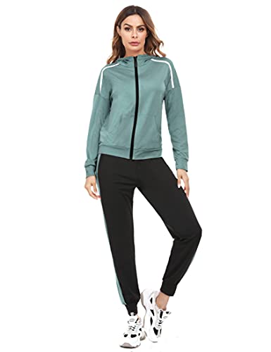 NB Conjunto Chandal Mujer Sudaderas con Cremallera Capucha Y Pantalones Largos Conjuntos Deportivos Dos Piezas Conjunto Pijamas Chandal Mujer Completo