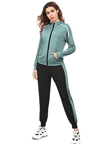 NB Conjunto Chandal Mujer Sudaderas con Cremallera Capucha Y Pantalones Largos Conjuntos Deportivos Dos Piezas Conjunto Pijamas Chandal Mujer Completo