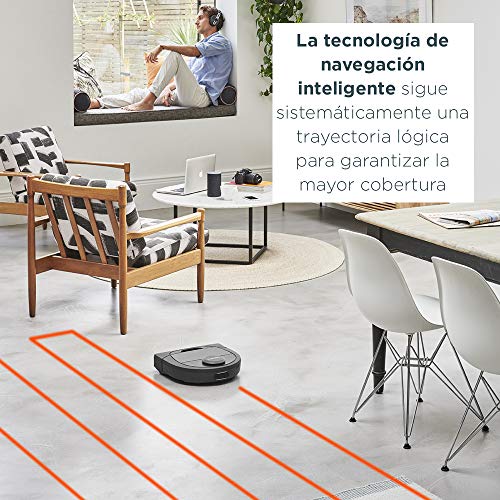 Neato Robotics 945-0296/D701 Robot Aspirador, 61 W, 0.7 litros, 69 Decibelios, Plastique, Gris Y Negro