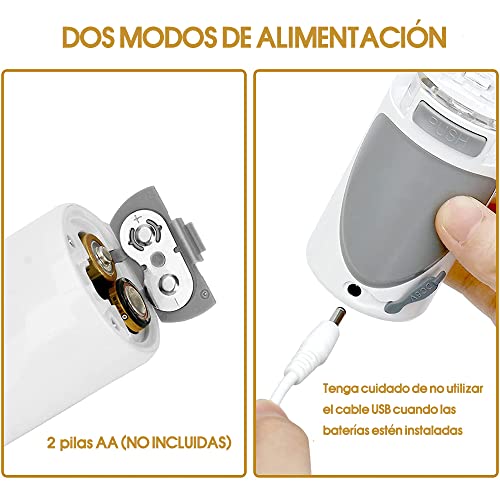 Nebulizador, Nebulizador Niños Inhaladores Eléctricos Nebulizador Silenciosos Funciona con Batería/Cable USB Nebulizador Portátil para Adultos Niños