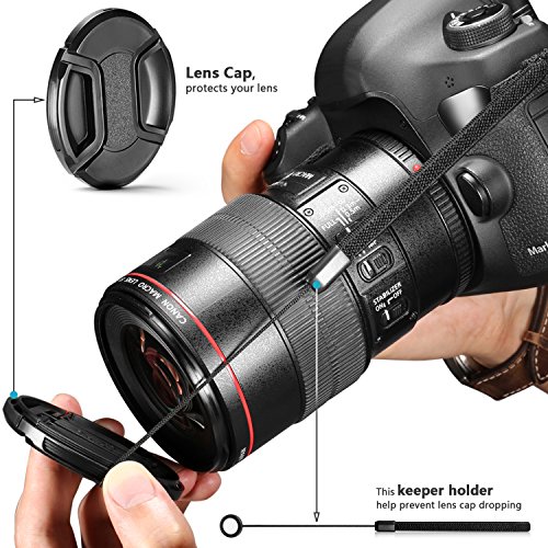 Neewer Filtro de Camára Lente 58mm Completo Kit Accesorios para CANON EOS REBEL 700D 650D 600D 550D 500D 450D 400D 350D 100D (T5i T4i T3i T2i T1i XSi XTi XT SL1)