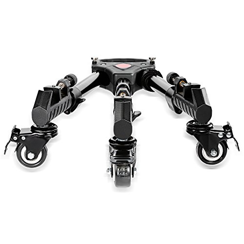 Neewer - Fotografía Professional Heavy Duty Trípode Dolly con Ruedas de Goma y Patas Ajustables para Canon Nikon Sony Cámaras DSLR Videocámara Iluminación de Video Fotográfico