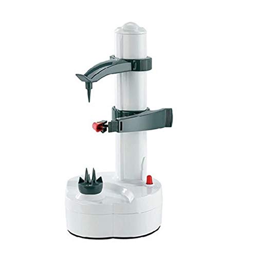 NEEZ Automático y Eléctrico Mondador Peladores Manzanas Patata Vegetal Fruta Peladura Máquina Cocina Cortador Herramienta (Blanco)