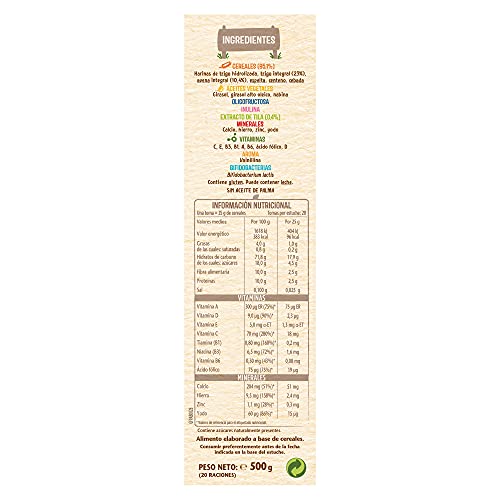 Nestlé Papilla Multicereales Pijama - Alimento Para bebés - Paquete de 6x500 g - Total: 2.5kg