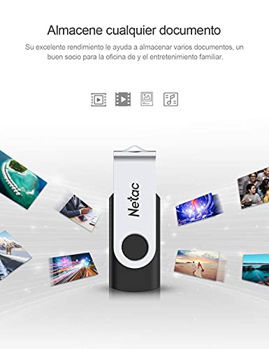 Netac Memorias Flash USB 3.0 128GB, Flash Drive, Mini Pendrive, hasta 85MB/s, para Computadora/Almacenamiento móvil