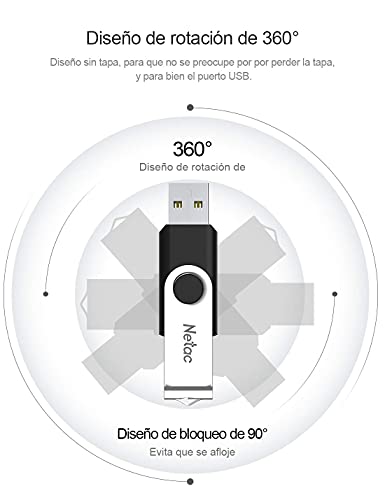 Netac Memorias Flash USB 3.0 128GB, Flash Drive, Mini Pendrive, hasta 85MB/s, para Computadora/Almacenamiento móvil