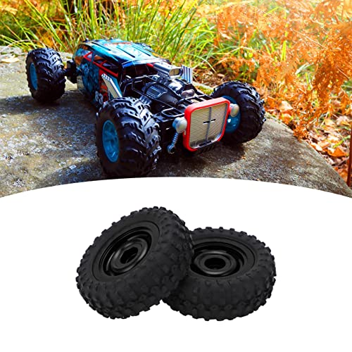 Neumático de Goma para Llanta de Rueda de 50 Mm, Fuerte Amortiguación Texturas Desiguales Neumático de Goma para Llanta de Rueda 1/24 de Alto Rendimiento Práctico para Coche AXIAL SCX24 RC(negro)