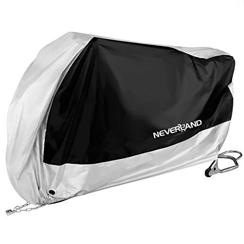 NEVERLAND Talla XXXL Funda para Moto Scooter en Poliéster 190T Interiores Plata