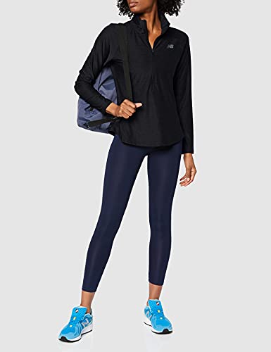 New Balance Sport Spacedye Camiseta de media cremallera, Mujer