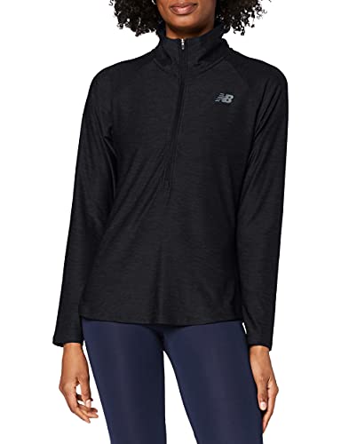 New Balance Sport Spacedye Camiseta de media cremallera, Mujer