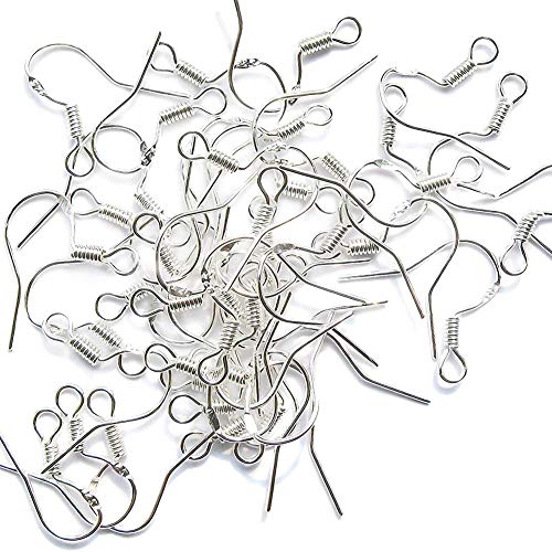 Newin Star - 10 pares de pendientes de plata de ley 925 francesa con gancho, gancho
