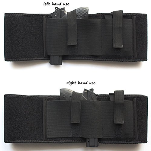 NIANPU Belly Band Gun Holster - Funda para pistola con banda abdominal izquierda o derecha