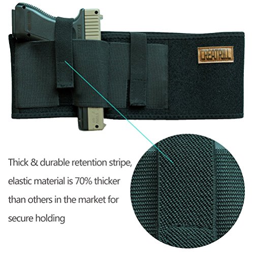 NIANPU Belly Band Gun Holster - Funda para pistola con banda abdominal izquierda o derecha