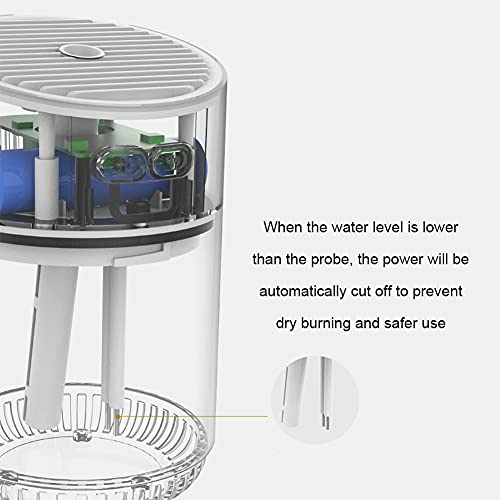 NiC IS COCNG Humidificador inalámbrico Humidificador portátil de Niebla fría, difusor inalámbrico de aceites Esenciales, Apagado automático, Funciona hasta 12 Horas (320 ml)