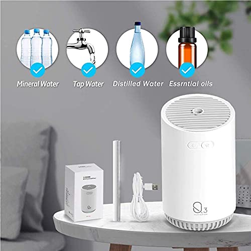 NiC IS COCNG Humidificador inalámbrico Humidificador portátil de Niebla fría, difusor inalámbrico de aceites Esenciales, Apagado automático, Funciona hasta 12 Horas (320 ml)