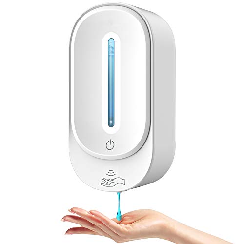NICEME Dispensador Jabon AutomáTico Montaje En Pared,350ml Sensor Infrarrojo Sin Contacto Dispensador Gel,Dispensador de Gel Hidroalcoholico Automatico para el hogar, la Oficina, Hotel