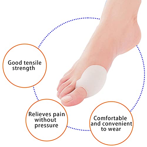 NICENEEDED 10Pcs Almohadilla Protectora de Cojín para Juanetes, Cojín de Protección de Gel Suave para el Dedo Gordo Del Pie, Separadores de Dedos Gordos para Aliviar el Dolor Por Fricción