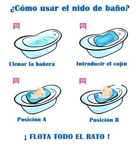 Nido de Baño Amarsupiel Premium | Baño Seguro Bebé Recién Nacido | Baño Bebé Accesorios | Bañera Recién Nacido | Fabricado en UE |